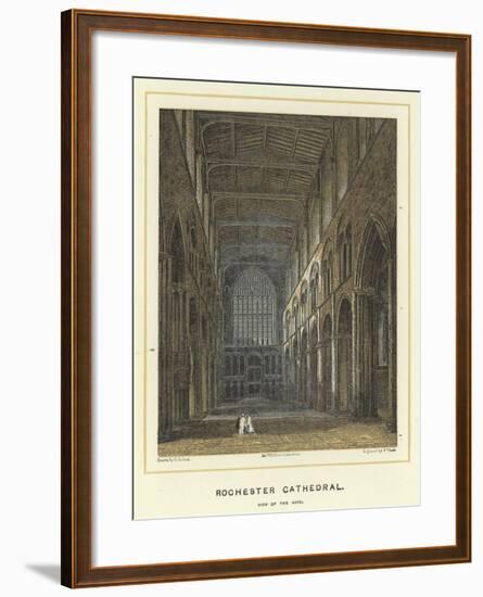 Rochester Cathedral, View of the Nave-null-Framed Giclee Print