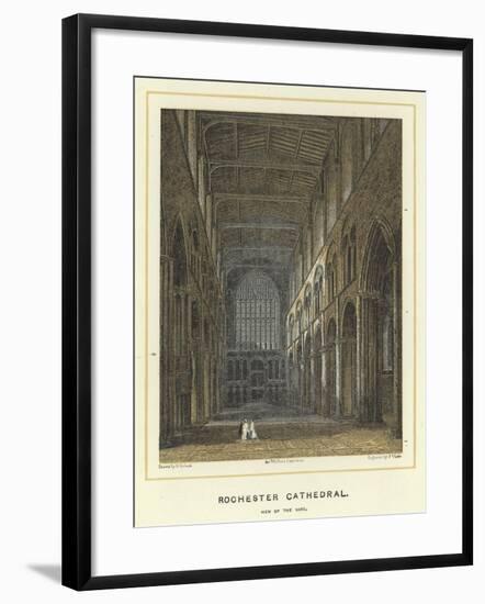 Rochester Cathedral, View of the Nave-null-Framed Giclee Print