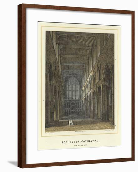 Rochester Cathedral, View of the Nave-null-Framed Giclee Print