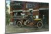 Rochester, Minnesota - Central Fire Station Exterior with Fire Truck-Lantern Press-Mounted Art Print