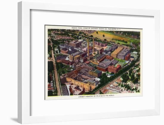 Rochester, New York - Aerial View of Kodak Park-Lantern Press-Framed Art Print