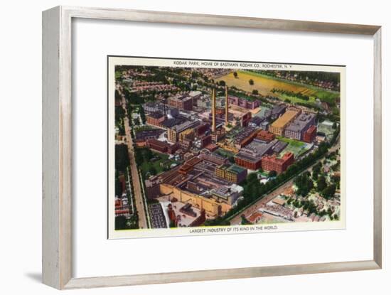 Rochester, New York - Aerial View of Kodak Park-Lantern Press-Framed Art Print