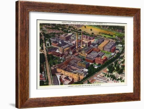 Rochester, New York - Aerial View of Kodak Park-Lantern Press-Framed Art Print