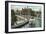 Rochester, New York - View of Canal Boats going over the Aqueduct-Lantern Press-Framed Art Print