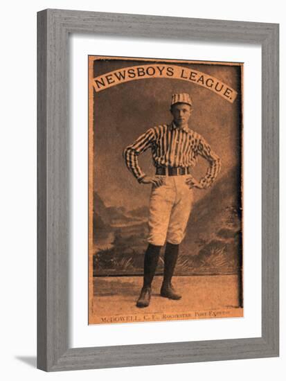 Rochester, NY, Rochester Post Express, McDowell, Baseball Card-Lantern Press-Framed Art Print