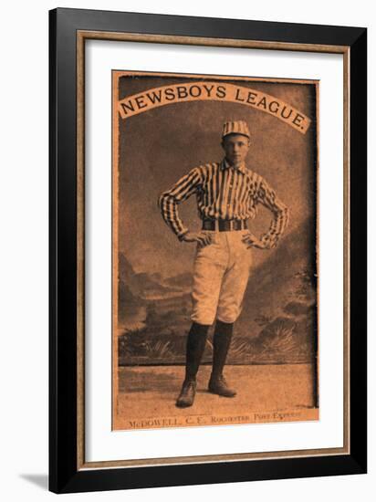 Rochester, NY, Rochester Post Express, McDowell, Baseball Card-Lantern Press-Framed Art Print