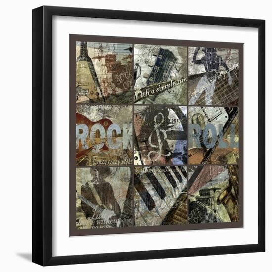 Rock and Roll 9-Patch- with Grid-Eric Yang-Framed Art Print