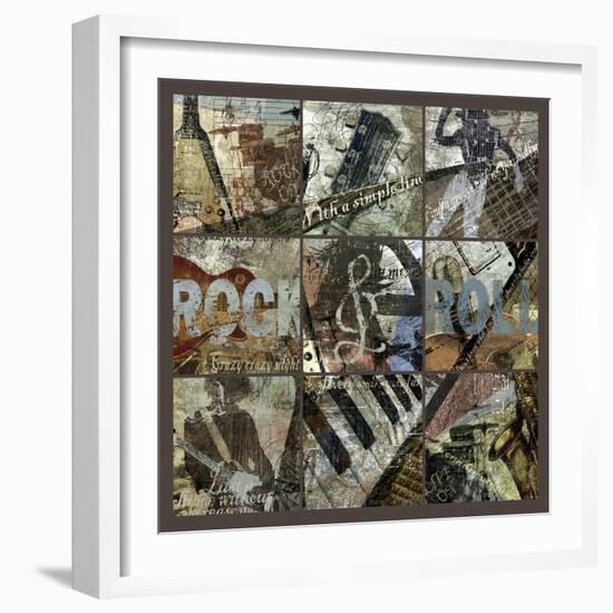 Rock and Roll 9-Patch- with Grid-Eric Yang-Framed Art Print