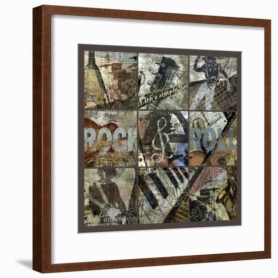 Rock and Roll 9-Patch- with Grid-Eric Yang-Framed Art Print