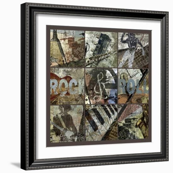 Rock and Roll 9-Patch- with Grid-Eric Yang-Framed Art Print