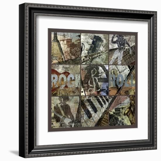 Rock and Roll 9-Patch- with Grid-Eric Yang-Framed Art Print