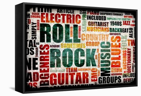 Rock And Roll-kentoh-Framed Stretched Canvas