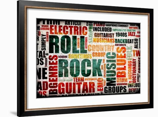 Rock And Roll-kentoh-Framed Art Print