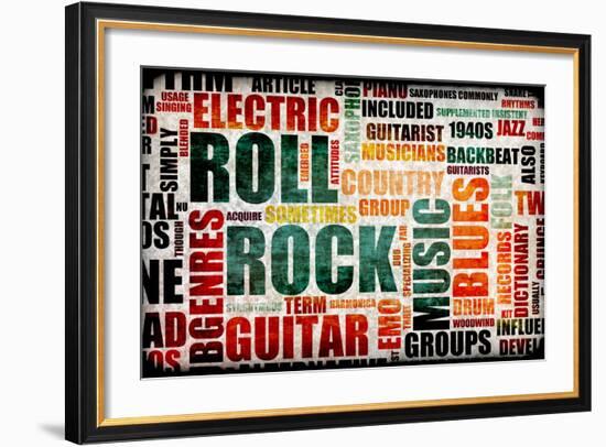 Rock And Roll-kentoh-Framed Art Print