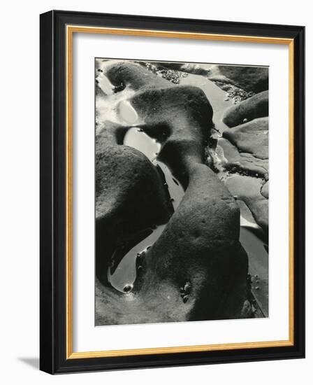 Rock and Water, Point Lobos, California, 1934-Brett Weston-Framed Photographic Print
