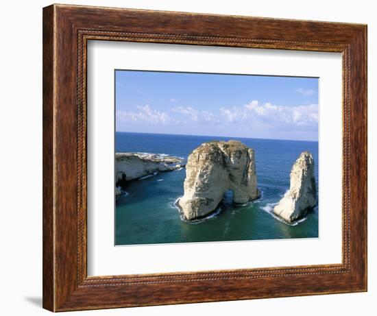 Rock Arches, Beirut, Lebanon, Mediterranean Sea, Middle East-Alison Wright-Framed Photographic Print