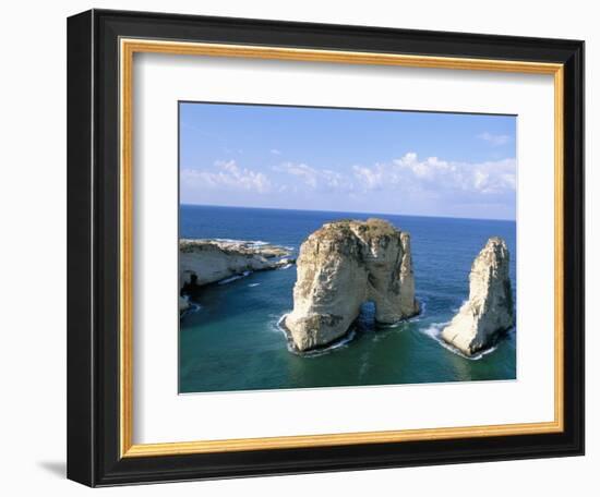 Rock Arches, Beirut, Lebanon, Mediterranean Sea, Middle East-Alison Wright-Framed Photographic Print