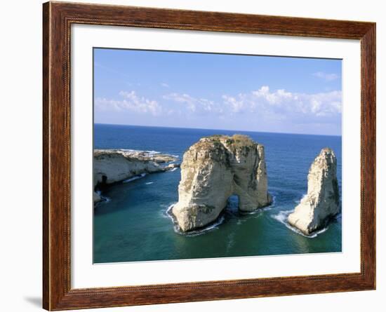 Rock Arches, Beirut, Lebanon, Mediterranean Sea, Middle East-Alison Wright-Framed Photographic Print