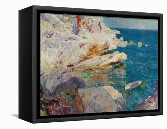 Rock at Jávea-Joaqu?n Sorolla y Bastida-Framed Premier Image Canvas