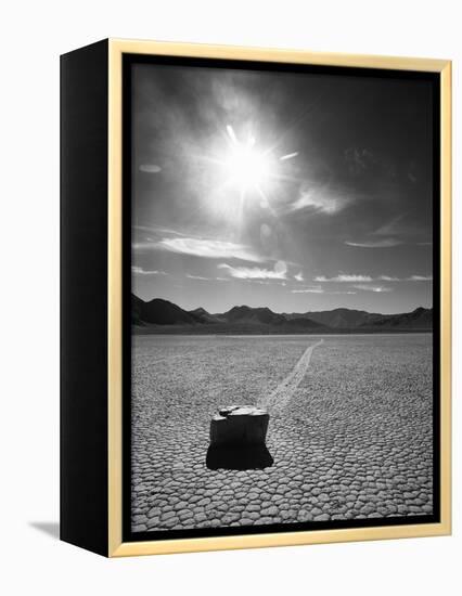 Rock at Racetrack Playa-Aaron Horowitz-Framed Premier Image Canvas