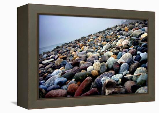 Rock Beach Lima Peru-null-Framed Stretched Canvas