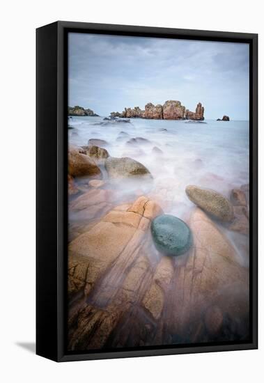 Rock Beach on Brehat Island 1-Philippe Manguin-Framed Premier Image Canvas