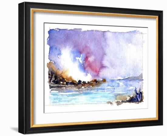 Rock Beach-null-Framed Giclee Print
