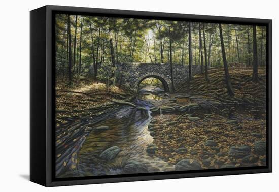 Rock Bridge White Tails-Bruce Dumas-Framed Premier Image Canvas