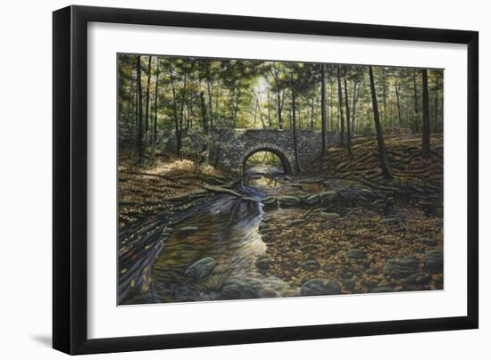 Rock Bridge White Tails-Bruce Dumas-Framed Giclee Print