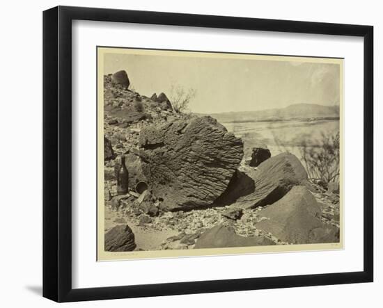 Rock Carved by Drifting Sand, Below Fortification Rock, Arizona, 1871-Timothy O'Sullivan-Framed Photographic Print