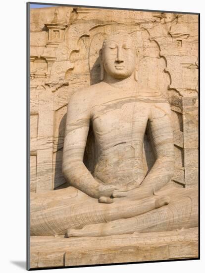 Rock Carved Granite Image of the Seated Buddha, Unesco World Heritage Site, Sri Lanka-Gavin Hellier-Mounted Photographic Print