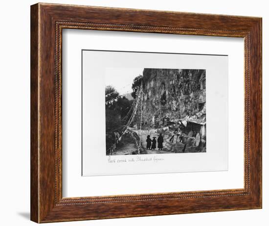 Rock Carved with Buddhist Figures, Tibet, 1903-04-John Claude White-Framed Giclee Print