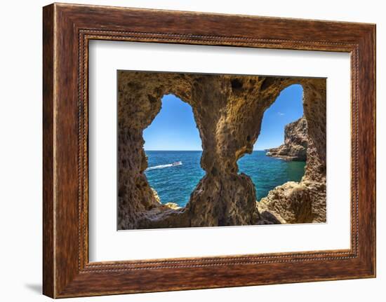 Rock Cave, Algar Seco, Carvoeiro, Algarve, Portugal-Sabine Lubenow-Framed Photographic Print