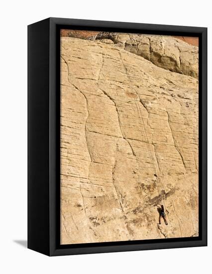 Rock Climber, Red Rock National Conservation Area, Las Vegas, Nevada, United States of America, Nor-Ethel Davies-Framed Premier Image Canvas