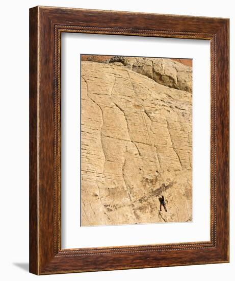 Rock Climber, Red Rock National Conservation Area, Las Vegas, Nevada, United States of America, Nor-Ethel Davies-Framed Photographic Print