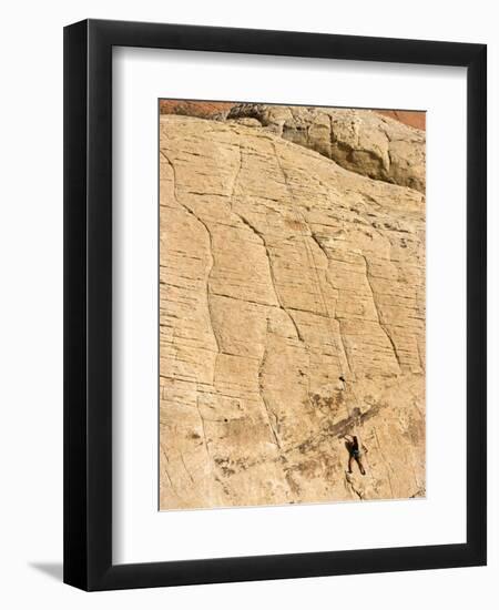 Rock Climber, Red Rock National Conservation Area, Las Vegas, Nevada, United States of America, Nor-Ethel Davies-Framed Photographic Print