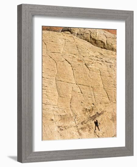 Rock Climber, Red Rock National Conservation Area, Las Vegas, Nevada, United States of America, Nor-Ethel Davies-Framed Photographic Print