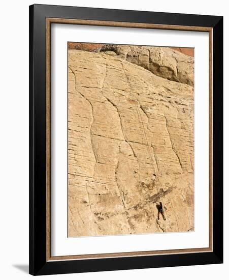 Rock Climber, Red Rock National Conservation Area, Las Vegas, Nevada, United States of America, Nor-Ethel Davies-Framed Photographic Print