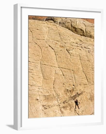 Rock Climber, Red Rock National Conservation Area, Las Vegas, Nevada, United States of America, Nor-Ethel Davies-Framed Photographic Print