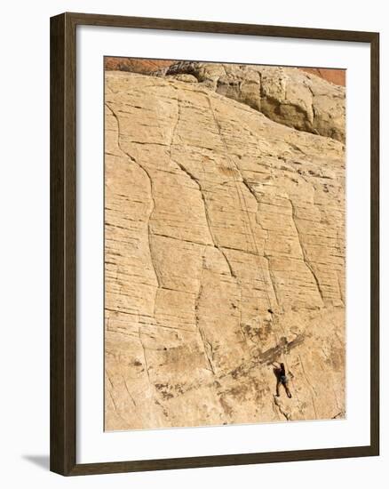 Rock Climber, Red Rock National Conservation Area, Las Vegas, Nevada, United States of America, Nor-Ethel Davies-Framed Photographic Print