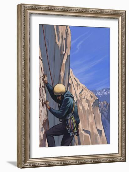 Rock Climber-Lantern Press-Framed Art Print