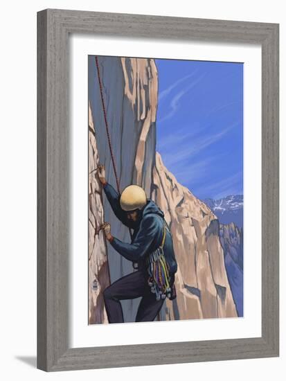 Rock Climber-Lantern Press-Framed Art Print