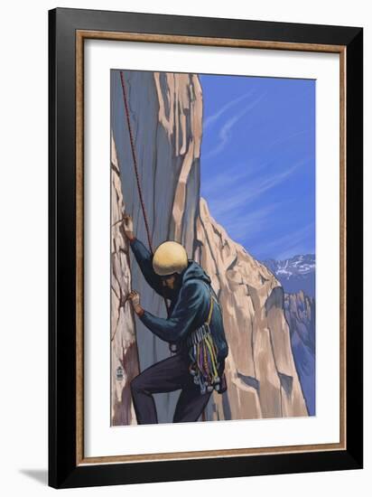 Rock Climber-Lantern Press-Framed Art Print