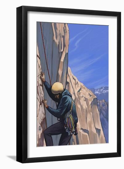 Rock Climber-Lantern Press-Framed Art Print