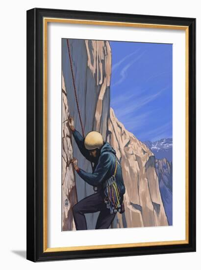 Rock Climber-Lantern Press-Framed Art Print