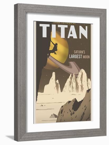 Rock Climbing On Titan-Steve Thomas-Framed Giclee Print