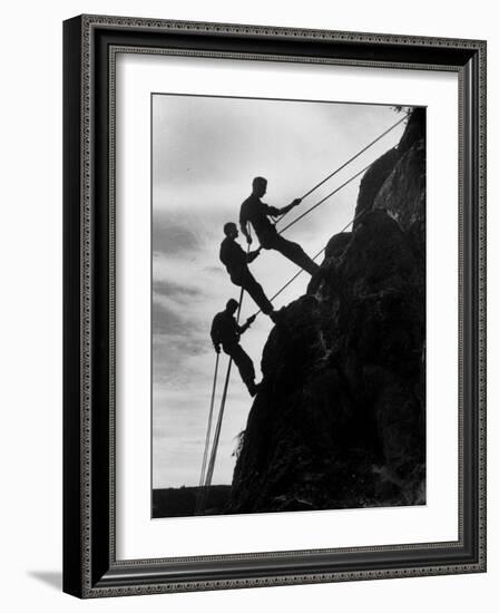 Rock Climbing Teenagers-null-Framed Photographic Print