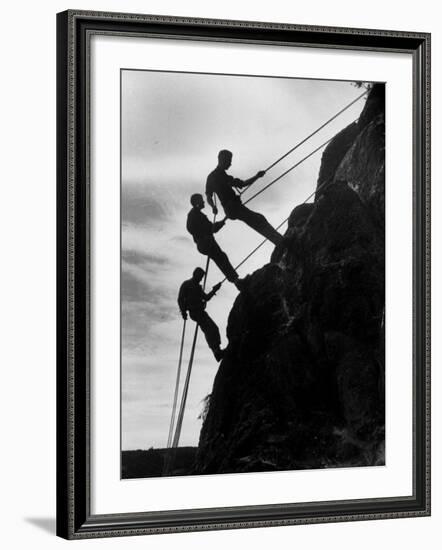 Rock Climbing Teenagers-null-Framed Photographic Print