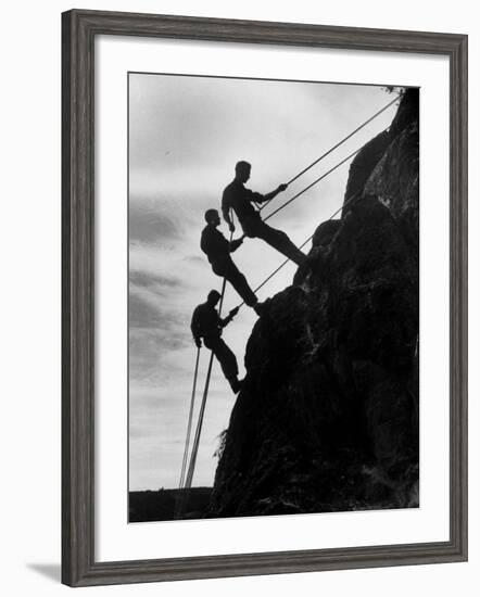 Rock Climbing Teenagers-null-Framed Photographic Print