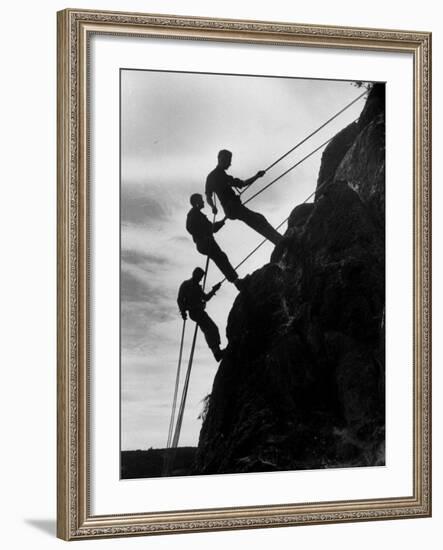 Rock Climbing Teenagers-null-Framed Photographic Print